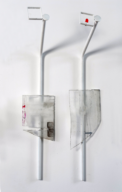 2014, ferro verniciato, plexiglas pigmentato, trattato cm 100 x 23 x 40 ca. (cadauno)