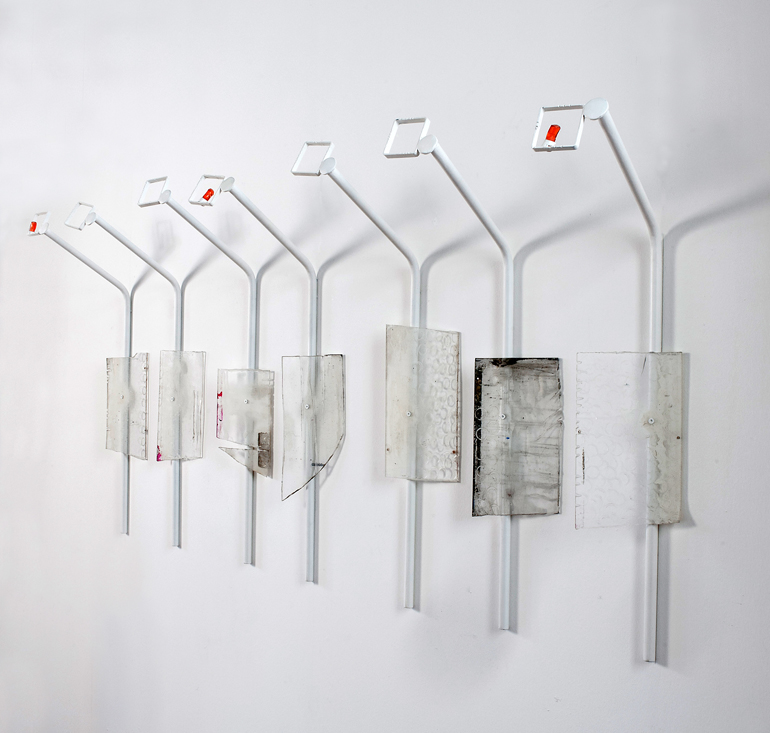 2014, ferro verniciato, plexiglas pigmentato, trattato, istallazione misure variabili
