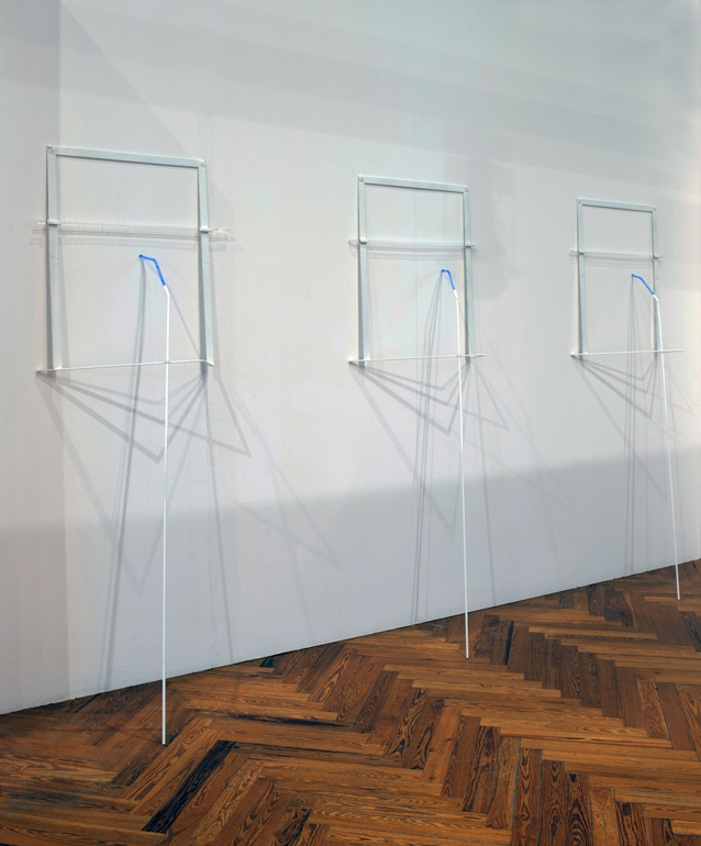 2014, ferro verniciato, plexiglas colorato, trattato, istallazione misure variabili (cm 200 x 70 x 40 ca. cadauno)