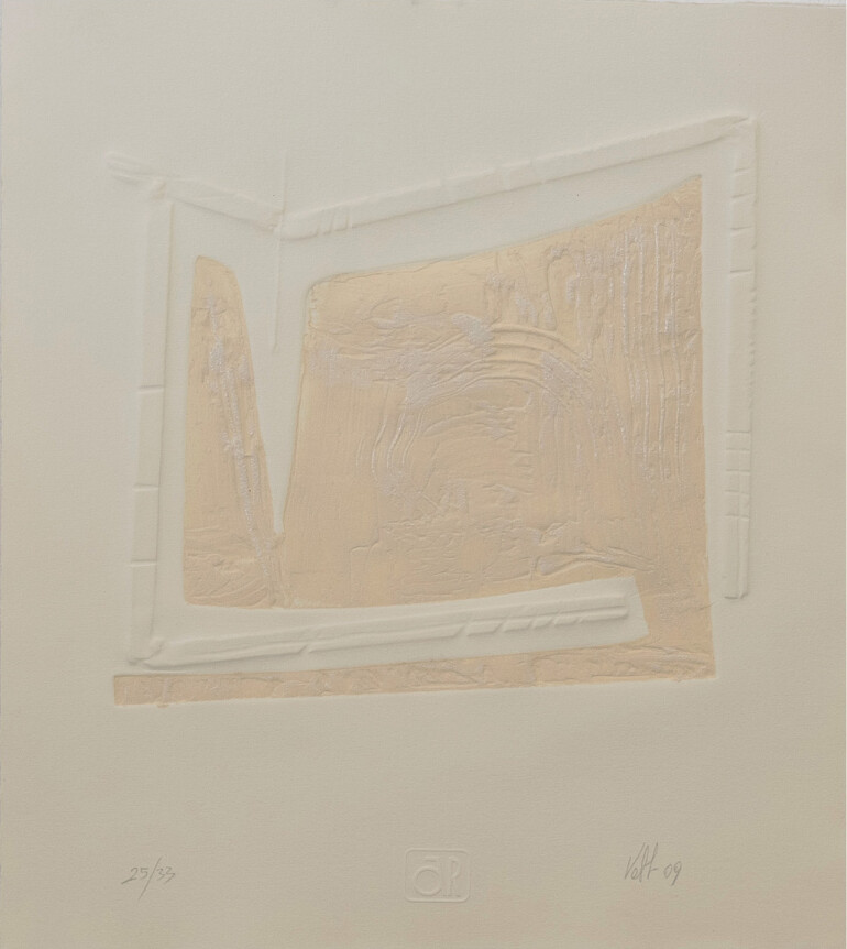 Calcografia_2009_carta-Hahnemuhle-300gr-Matrice-acciaio-Collograph-colore-bianco-a-secco-foglio-355-x-32-cm-lastra-21x24-cm-ca